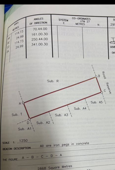 Road frontage land for sale 24 by 114, along 70/70 in Makeni